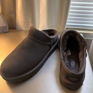 UGG Gray Plush Slippers